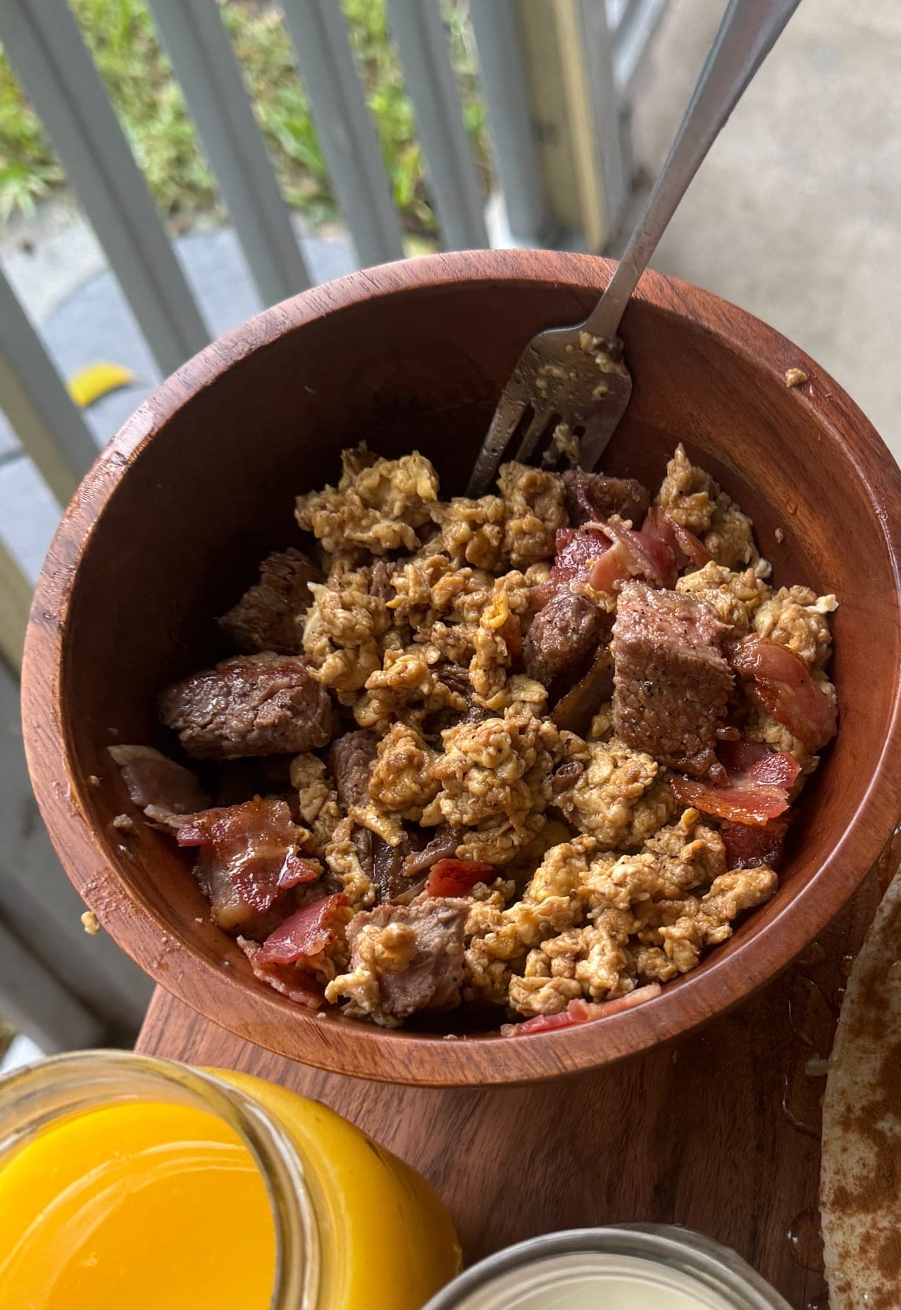 Steak x eggs x bacon mix