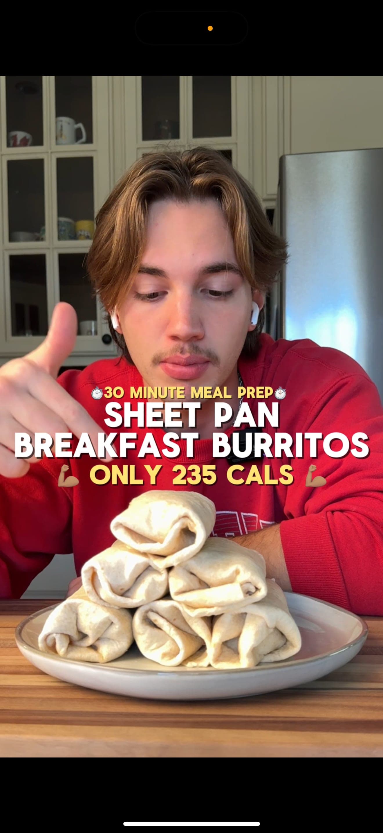 Protein meal prep breakfast burrito