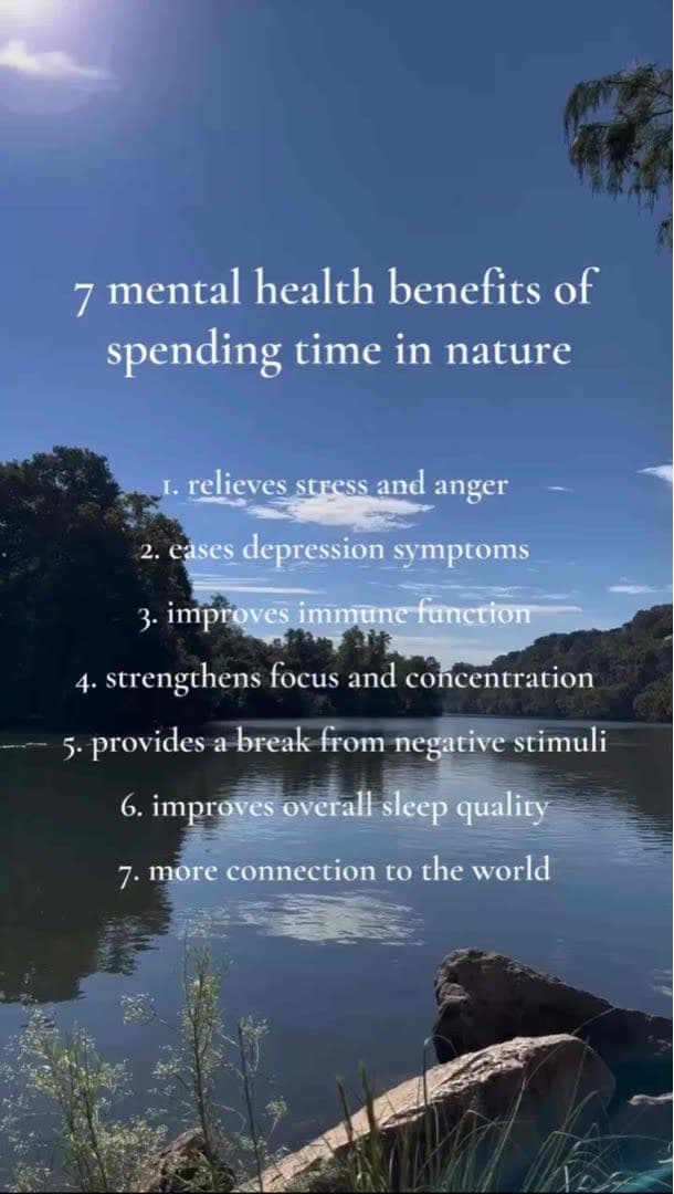 7 mental health benefits of spending time in nature