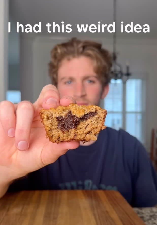 Chocolate Filled Oatmeal Muffins