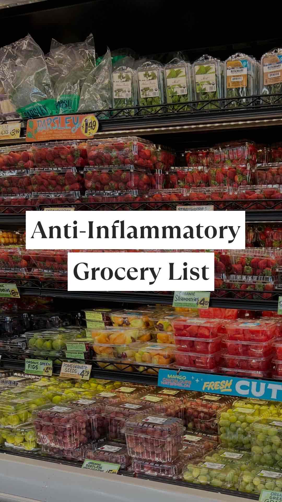 Anti-inflammatory grocery list