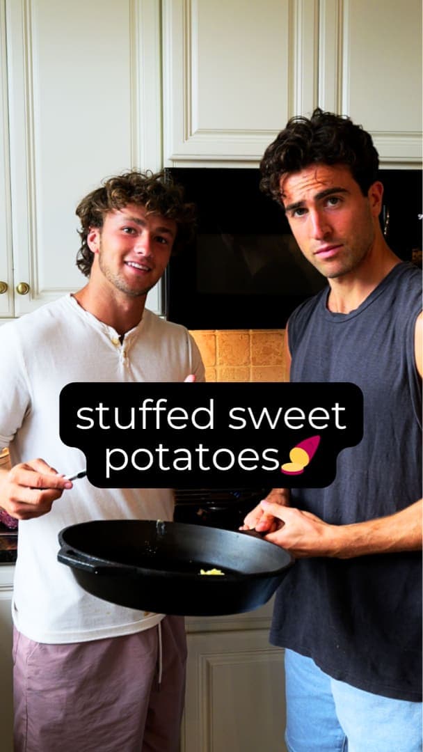 Loaded baked sweet potatoes🍠