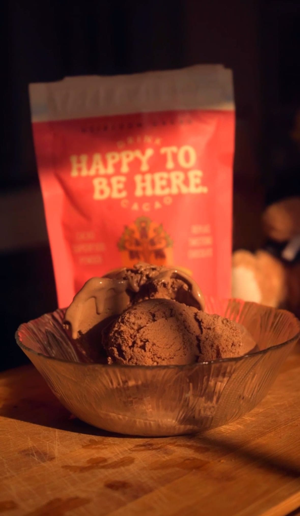 raw chocolate ice cream