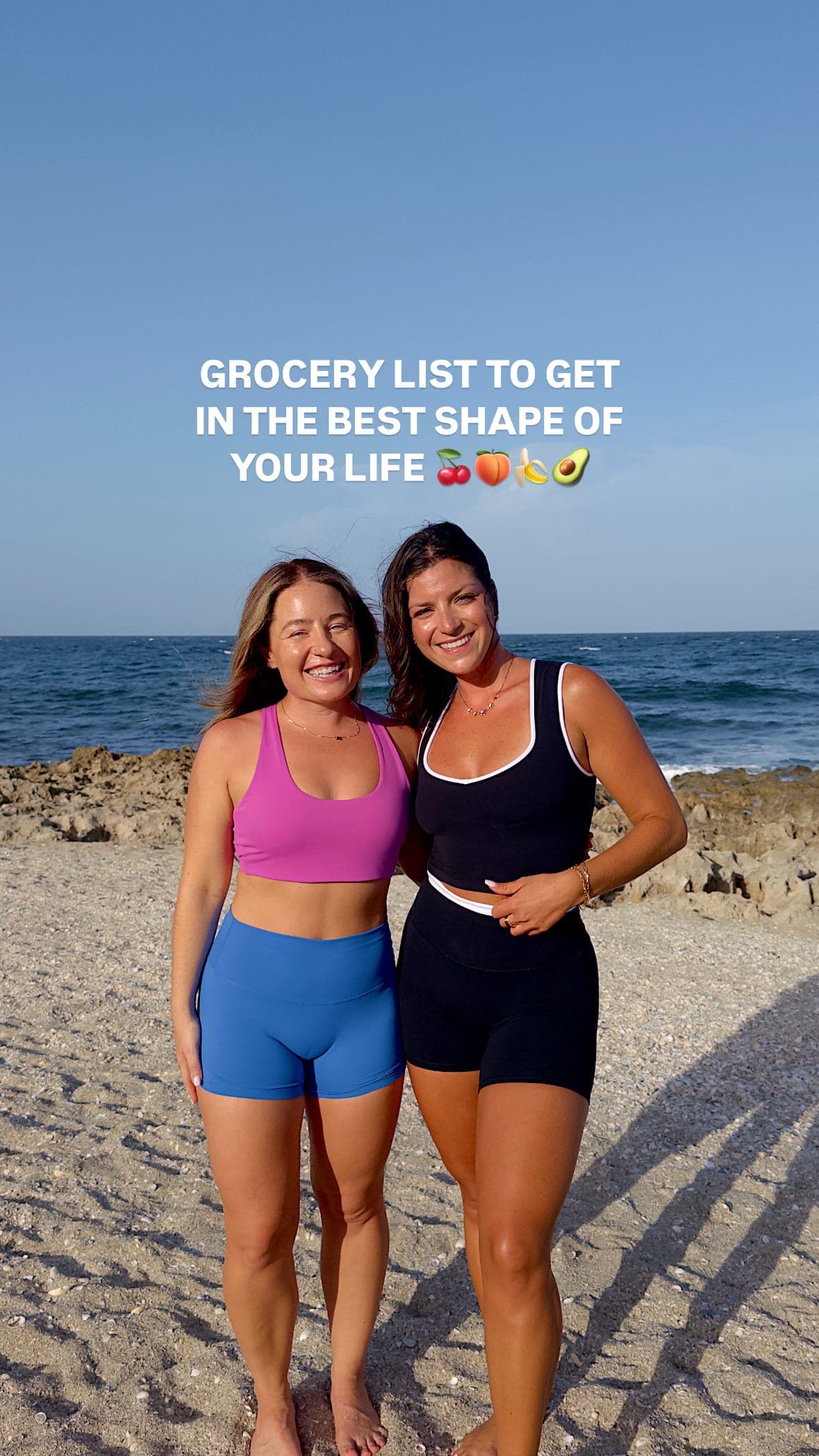 grocery list 🍒🍑🍌🥑