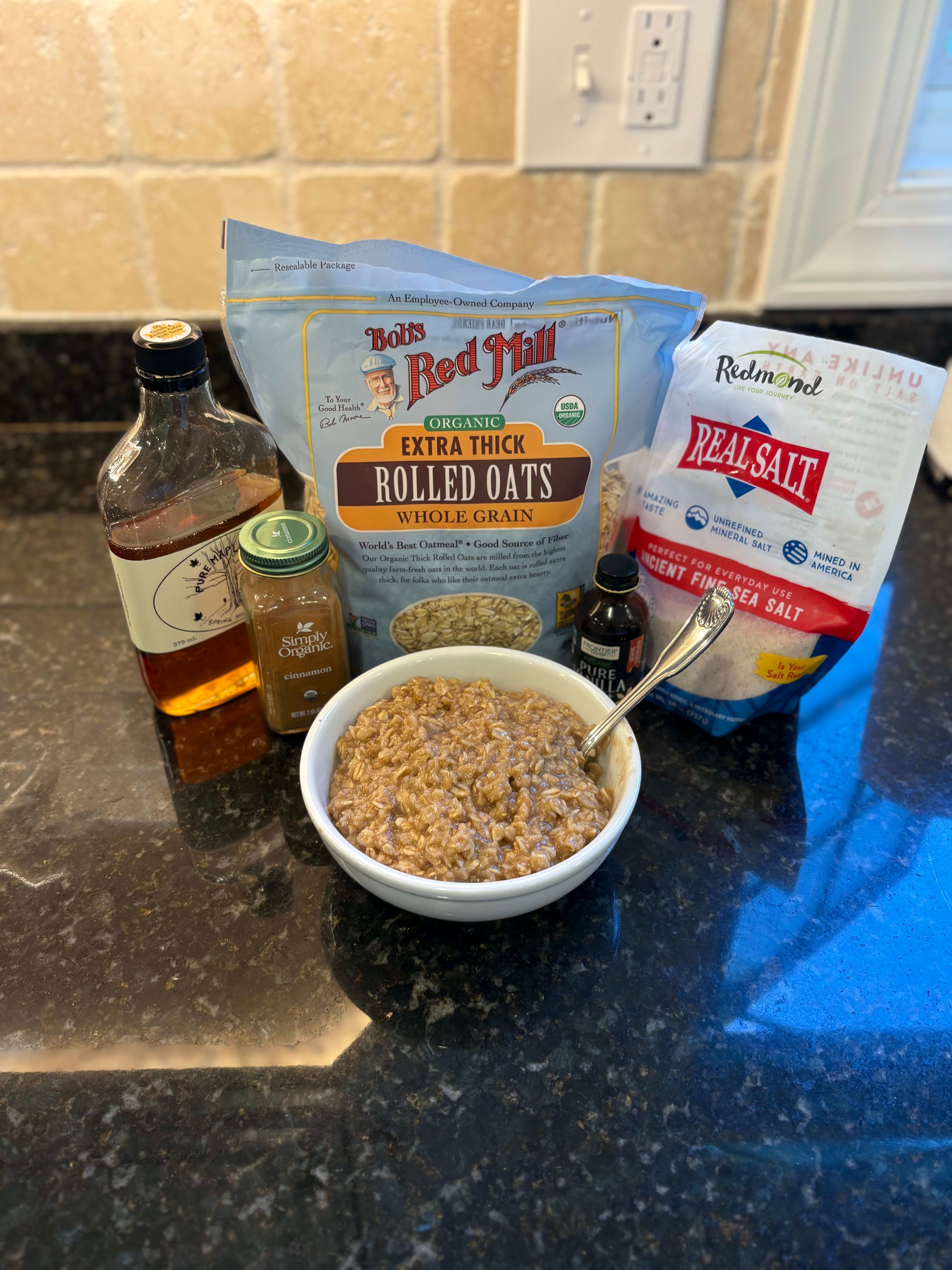 Maple and cinnamon oat meal