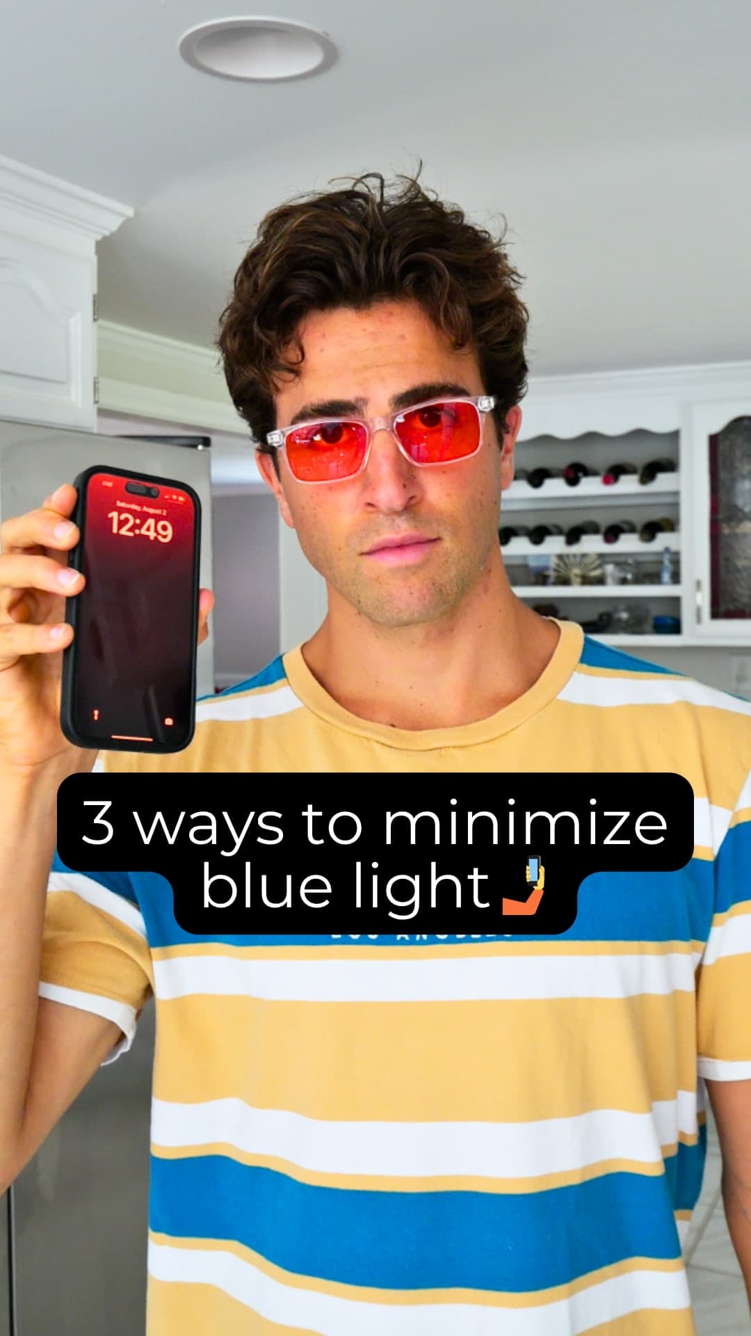 Phone settings to block blue light