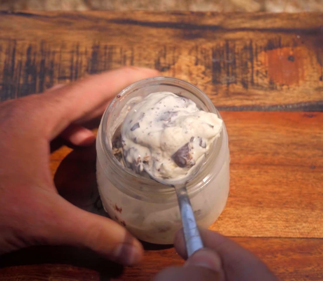 Healthy snickers ice cream