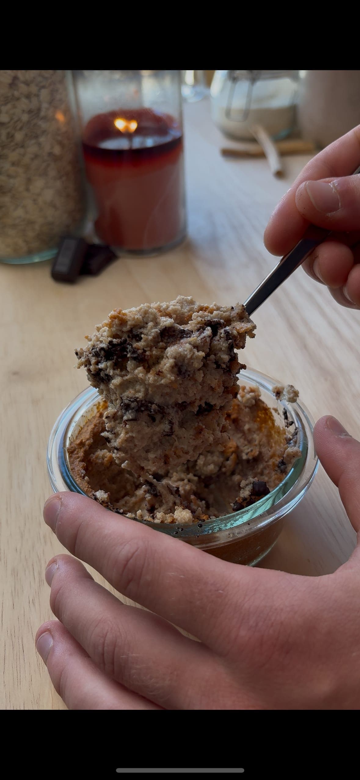Cookie dough baked oats