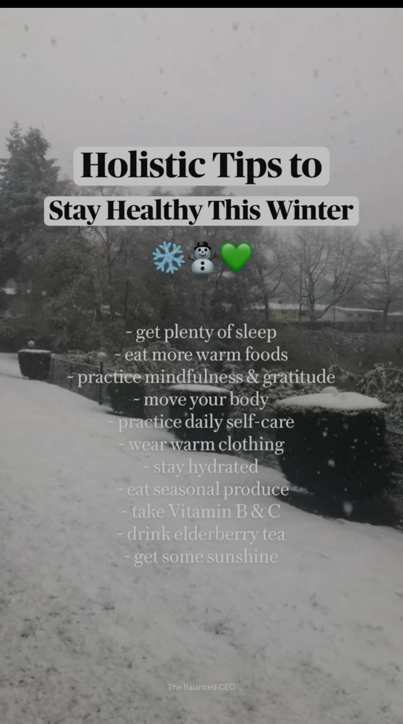 ❄️ Holistic Winter Wellness Rituals
