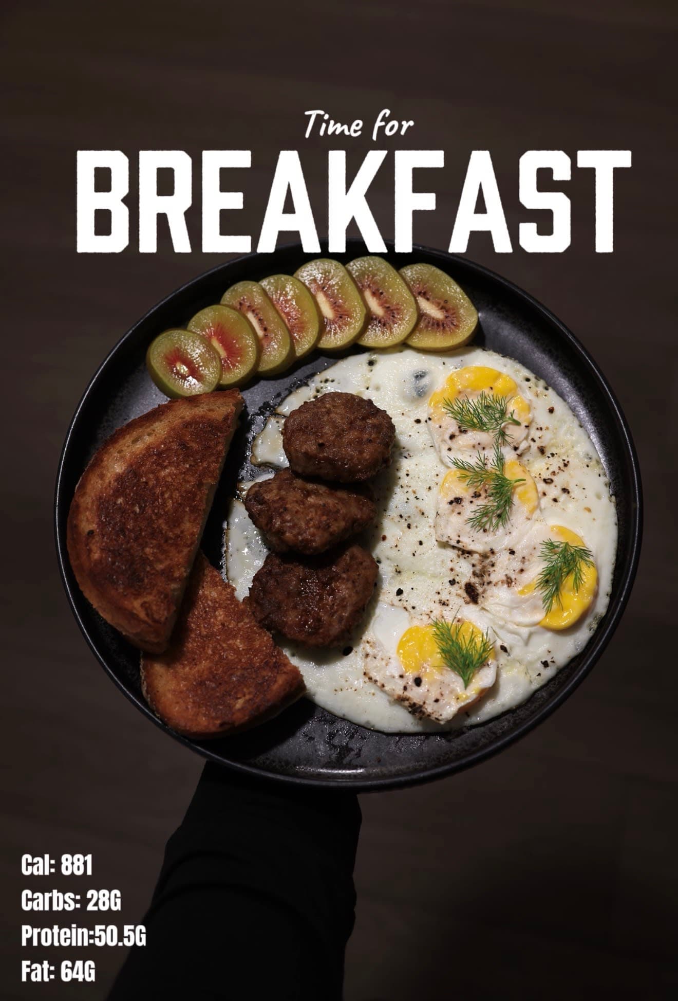 High protein breakfast 🍳🥝🥪