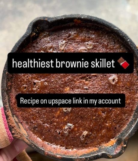 healthiest brownie skillet 🍫