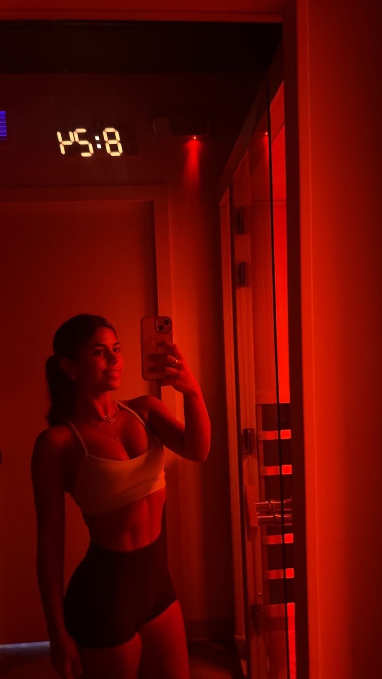 Sauna and red light therapy