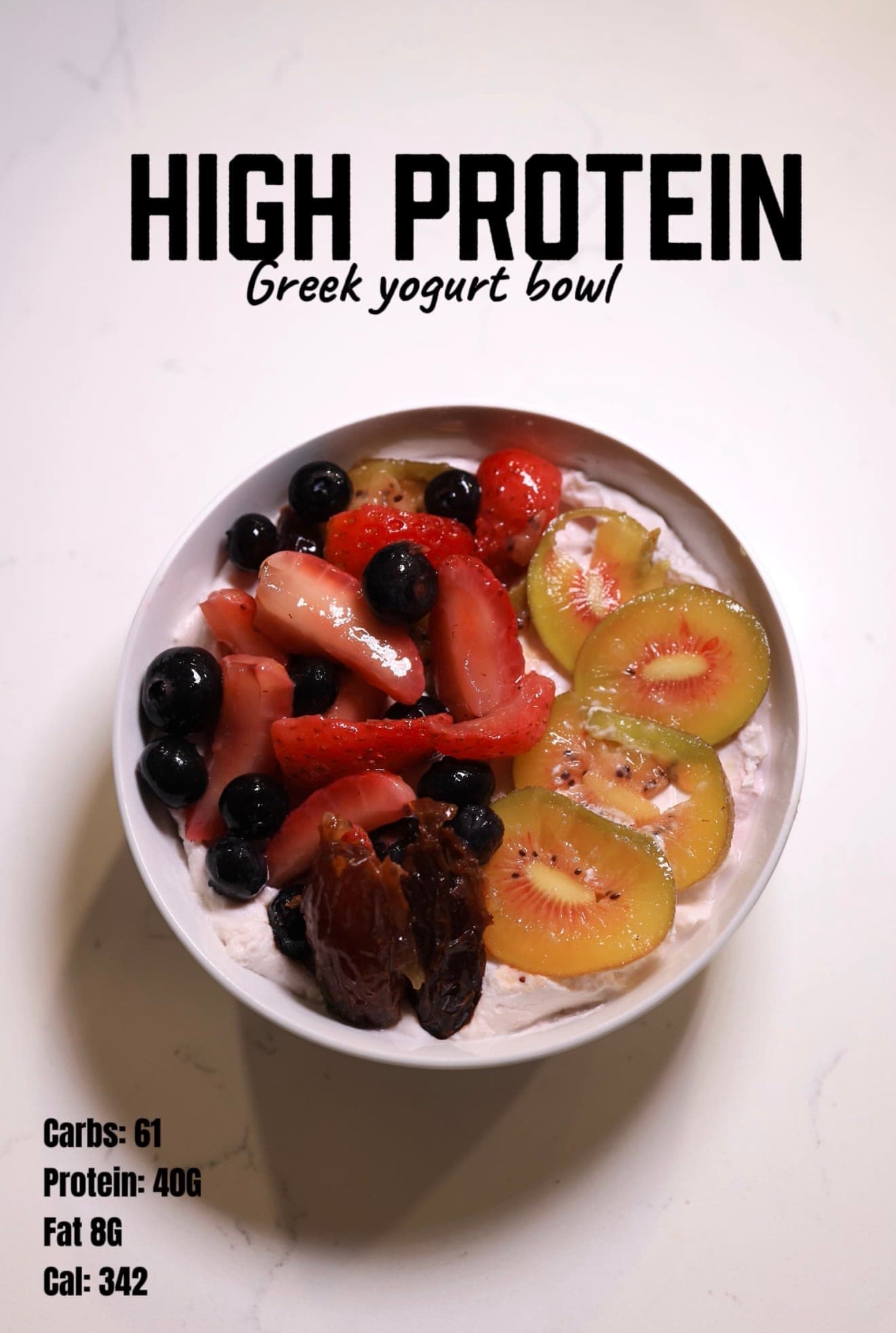 Greek yogurt fruit bowl 🥣 🥝🍓