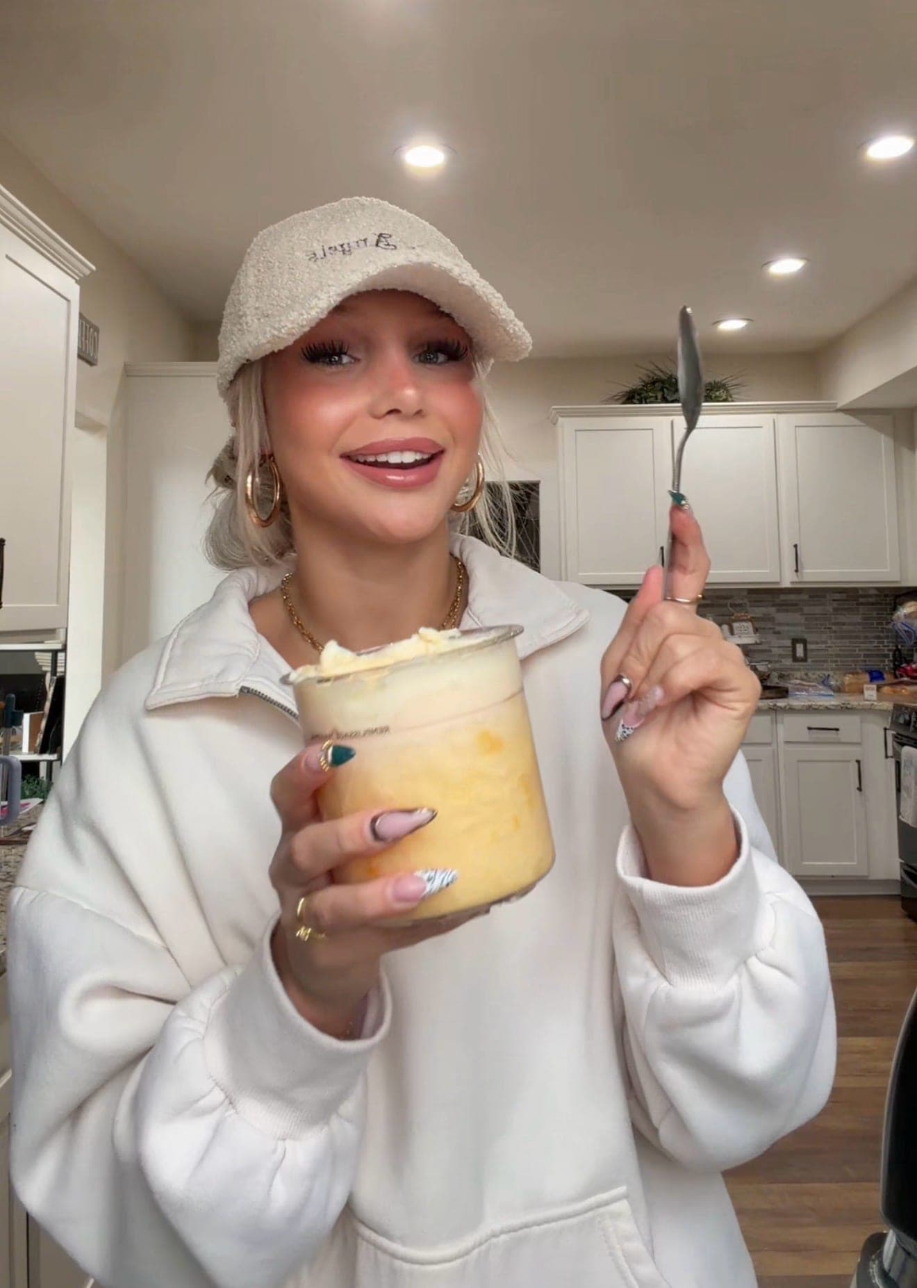 Making one of my new favorite desserts 💛🍍
