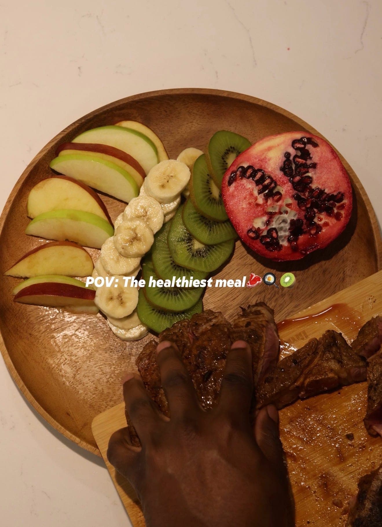 Steak + Eggs + Fruits 🥩🍳 🫐