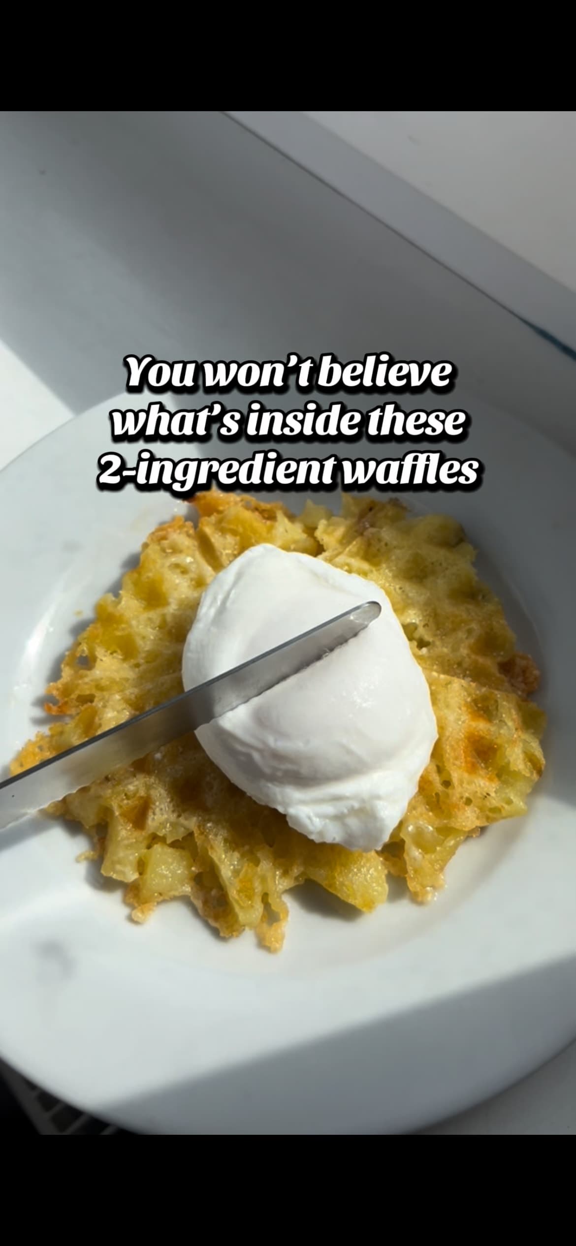 You won’t believe what’s inside those 2 ingredients waffles