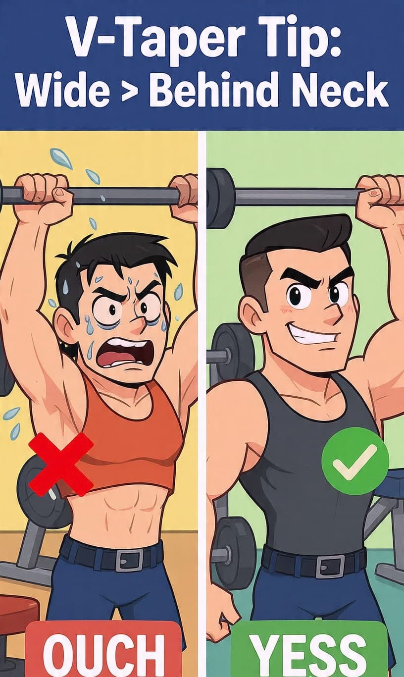 Want a V-Taper? Stop Behind-The-Neck Pulldowns. Go Wide to Chest.