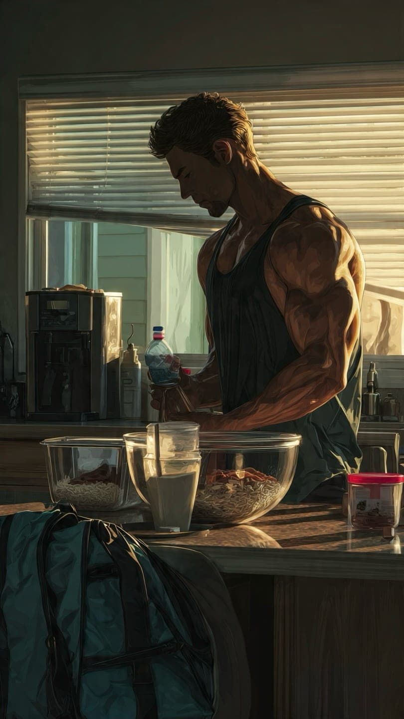 Skinny Guys Sleep In. Big Guys Meal Prep.